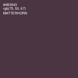 #4B3543 - Matterhorn Color Image