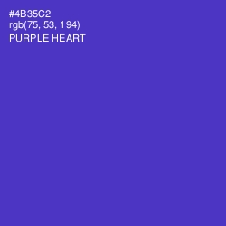 #4B35C2 - Purple Heart Color Image
