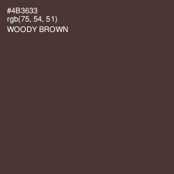 #4B3633 - Woody Brown Color Image