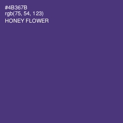 #4B367B - Honey Flower Color Image