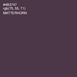#4B3747 - Matterhorn Color Image