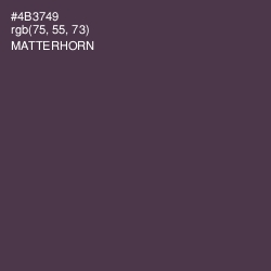 #4B3749 - Matterhorn Color Image