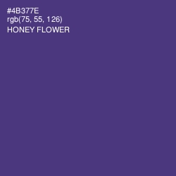 #4B377E - Honey Flower Color Image