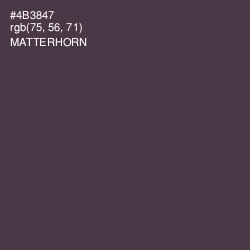 #4B3847 - Matterhorn Color Image