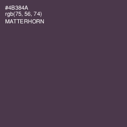 #4B384A - Matterhorn Color Image