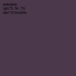 #4B384B - Matterhorn Color Image