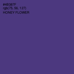 #4B387F - Honey Flower Color Image