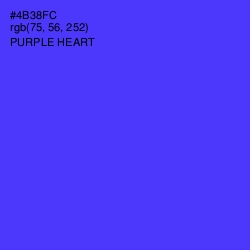 #4B38FC - Purple Heart Color Image