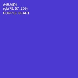 #4B39D1 - Purple Heart Color Image