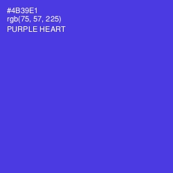 #4B39E1 - Purple Heart Color Image
