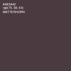 #4B3A40 - Matterhorn Color Image