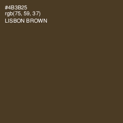 #4B3B25 - Lisbon Brown Color Image