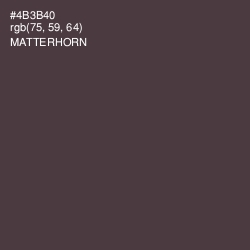 #4B3B40 - Matterhorn Color Image