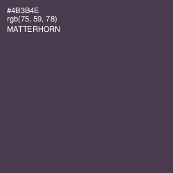 #4B3B4E - Matterhorn Color Image