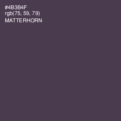 #4B3B4F - Matterhorn Color Image