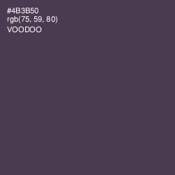 #4B3B50 - Voodoo Color Image