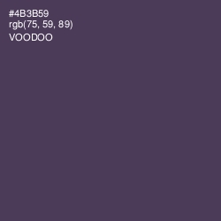 #4B3B59 - Voodoo Color Image