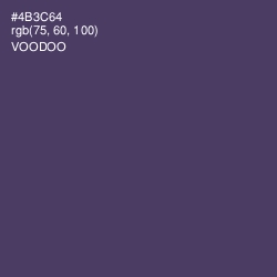 #4B3C64 - Voodoo Color Image
