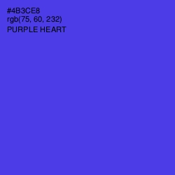 #4B3CE8 - Purple Heart Color Image