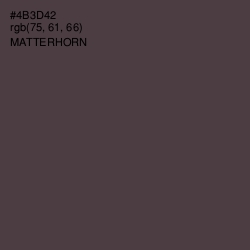 #4B3D42 - Matterhorn Color Image