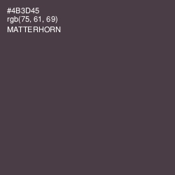 #4B3D45 - Matterhorn Color Image