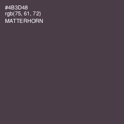 #4B3D48 - Matterhorn Color Image