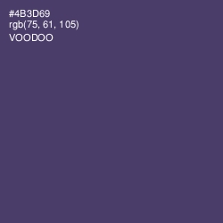 #4B3D69 - Voodoo Color Image