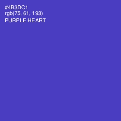 #4B3DC1 - Purple Heart Color Image