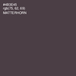 #4B3E45 - Matterhorn Color Image