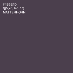 #4B3E4D - Matterhorn Color Image