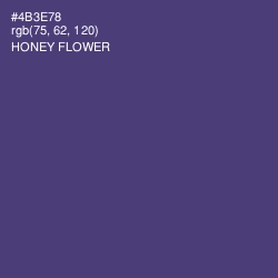 #4B3E78 - Honey Flower Color Image