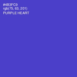 #4B3FC9 - Purple Heart Color Image