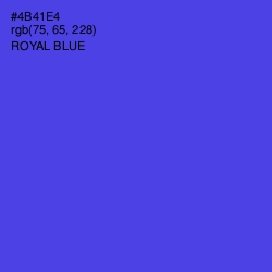 #4B41E4 - Royal Blue Color Image