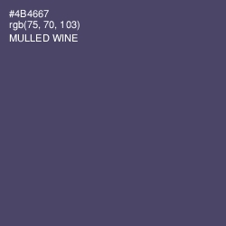 #4B4667 - Mulled Wine Color Image