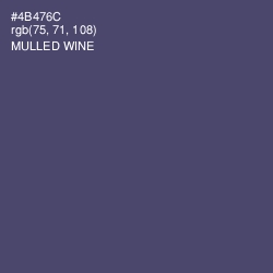 #4B476C - Mulled Wine Color Image
