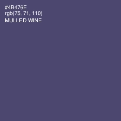 #4B476E - Mulled Wine Color Image