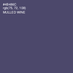 #4B486C - Mulled Wine Color Image