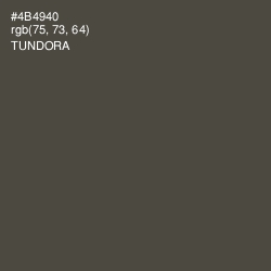 #4B4940 - Tundora Color Image