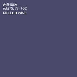 #4B496A - Mulled Wine Color Image