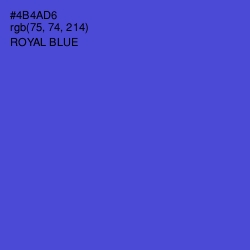 #4B4AD6 - Royal Blue Color Image