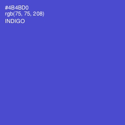 #4B4BD0 - Indigo Color Image