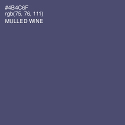 #4B4C6F - Mulled Wine Color Image