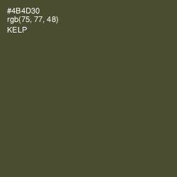 #4B4D30 - Kelp Color Image