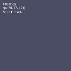 #4B4D65 - Mulled Wine Color Image