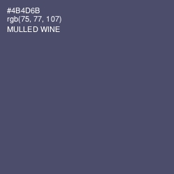 #4B4D6B - Mulled Wine Color Image