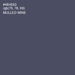 #4B4E63 - Mulled Wine Color Image