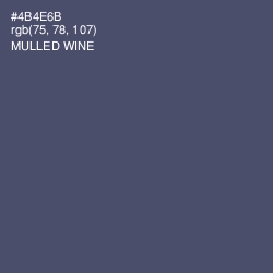 #4B4E6B - Mulled Wine Color Image