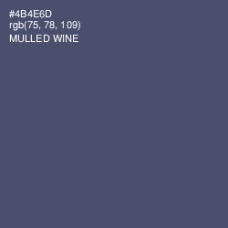 #4B4E6D - Mulled Wine Color Image