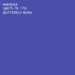 #4B4EAA - Butterfly Bush Color Image