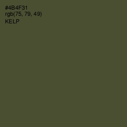 #4B4F31 - Kelp Color Image